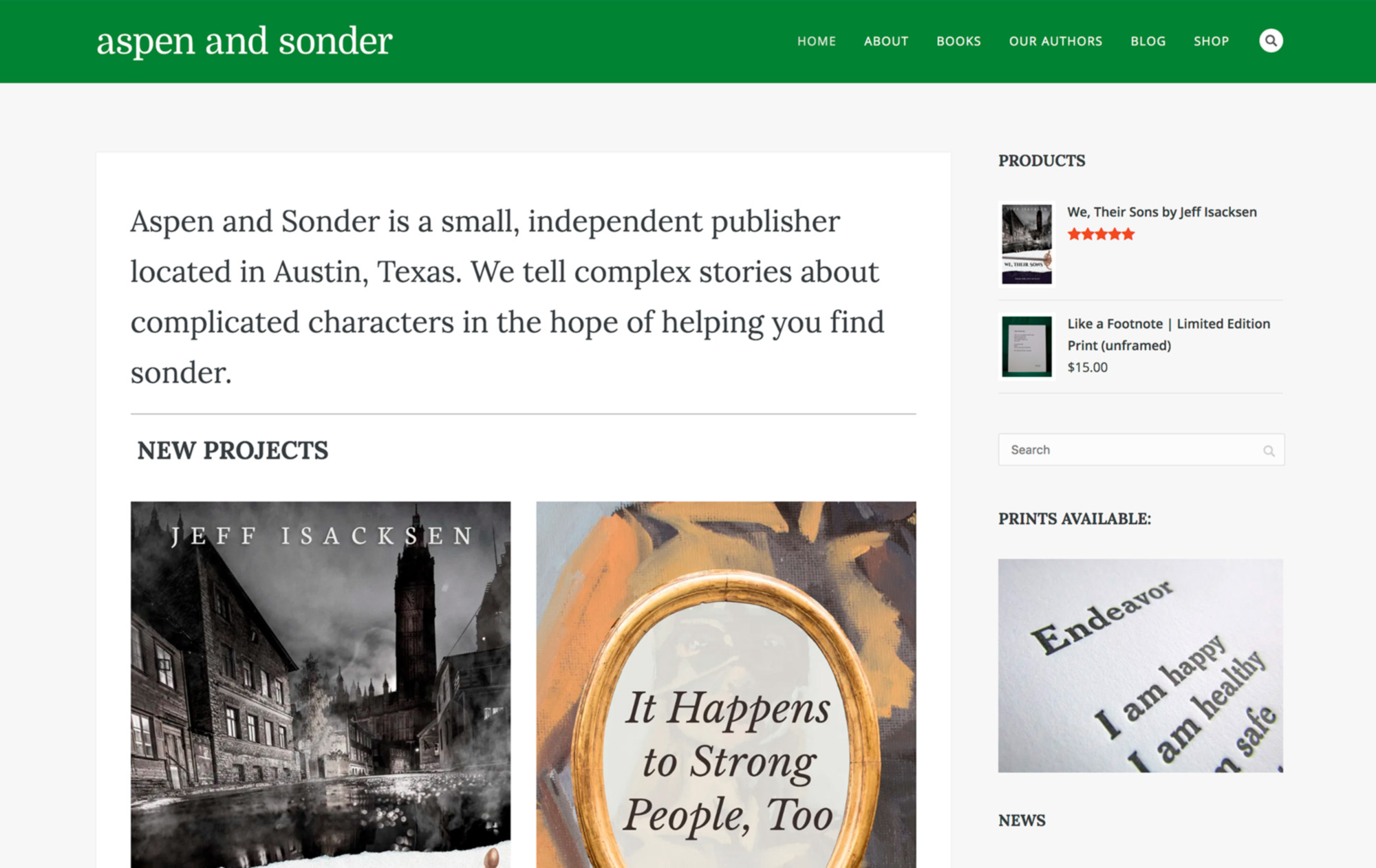Aspen and Sonder | Website